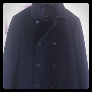 J. Crew Men's 100% Wool Peacoat navy blue