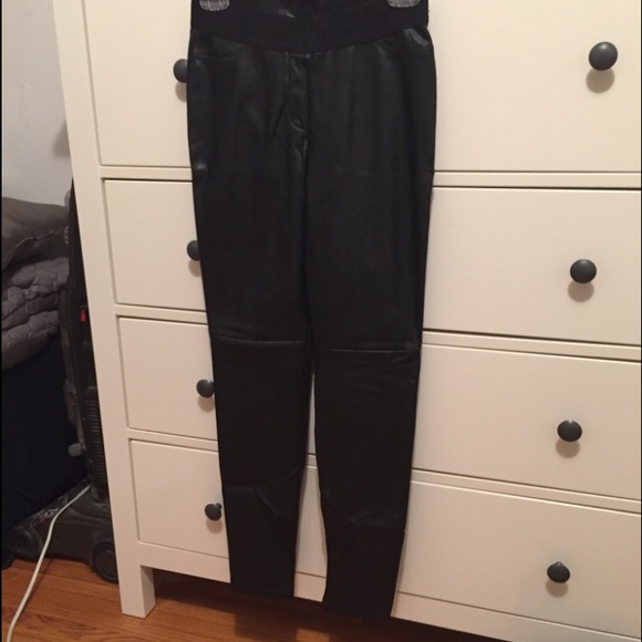 Vegan leather pants.