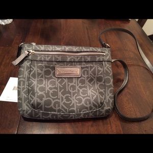NWT Calvin Klein grey purse with strap