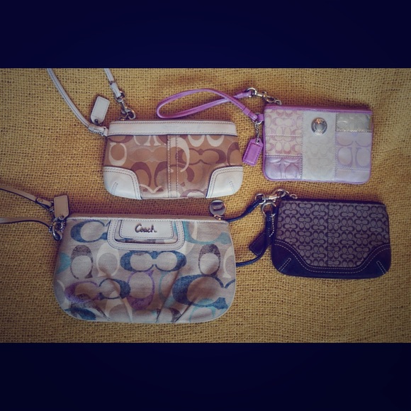 Coach Handbags - ❌SOLD❌4 piece bundle Coach wristlets!