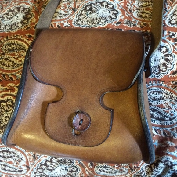Hand crafted leather saddle bag
