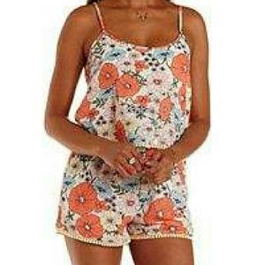 Nwt, Charlotte Russell floral romper