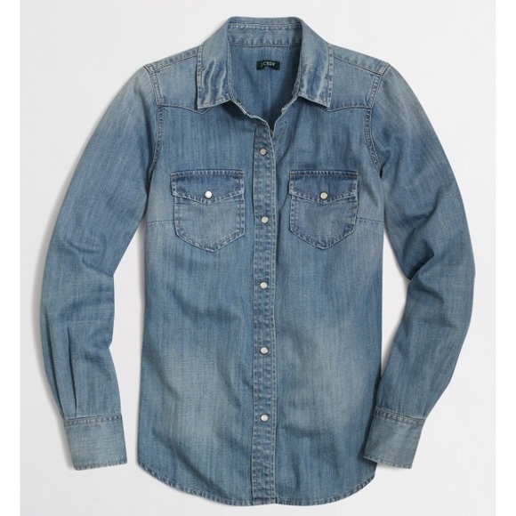 J. Crew Factory Two-Pocket Denim Shirt