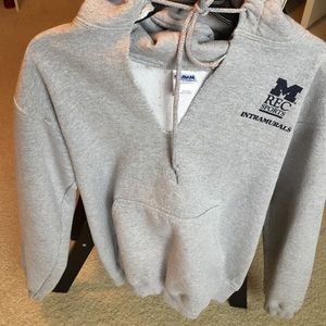 UofM sport Rex league distressed hoodie
