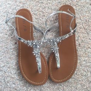 Silver sandals