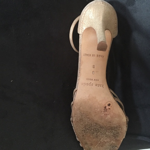 Kate spade golden lame heels - Picture 4 of 4