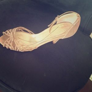 Kate spade golden lame heels