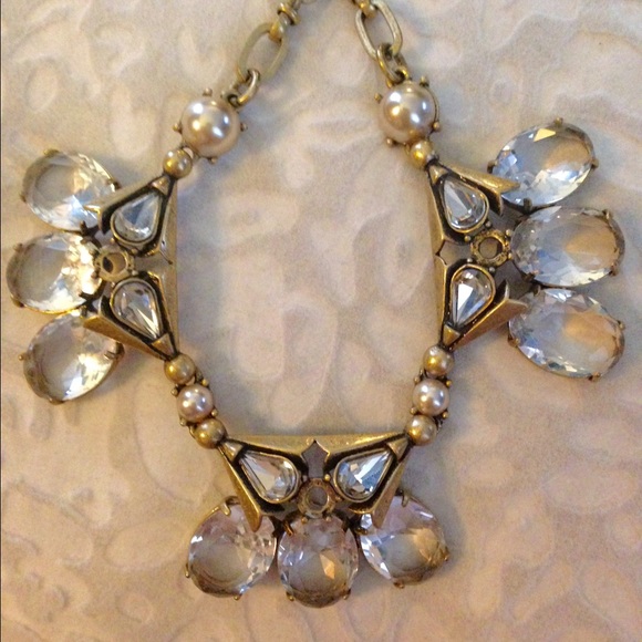 J. Crew crystals and pearls necklace - Picture 2 of 4