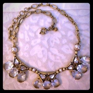 J. Crew crystals and pearls necklace