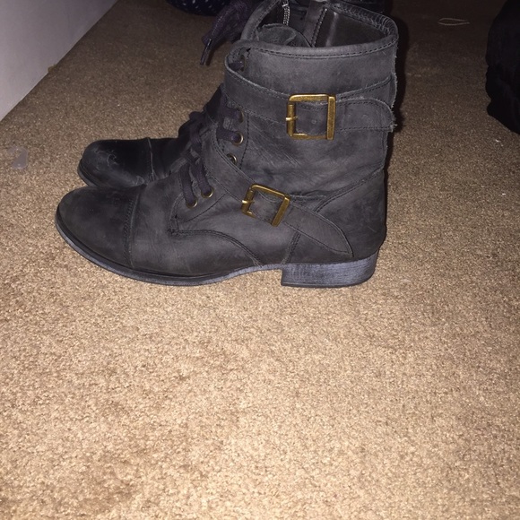 Dolce vita genuine leather combat booties