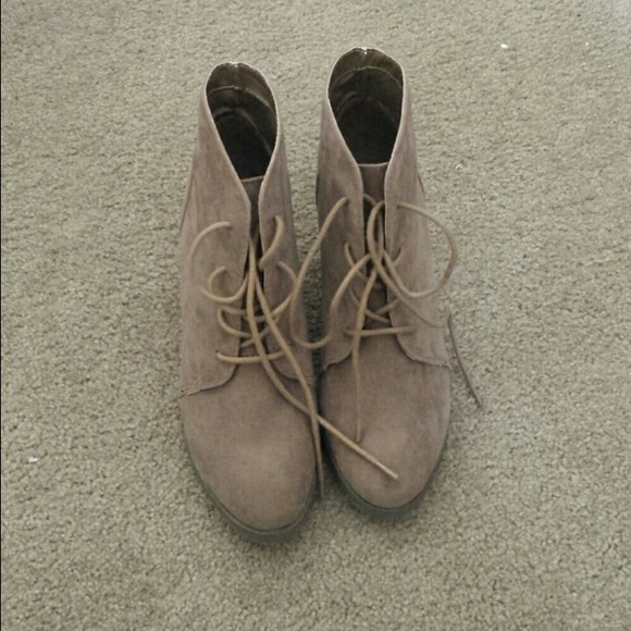 Madden Girl Shoes - Tan wedges