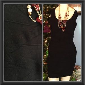 Pink Rose black tank sweater dress w/unique design