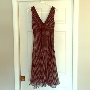 Black & white silk party dress