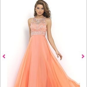 High Neck Long Beaded Gown by Blush