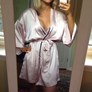 Victoria's Secret Pink Silk Robe