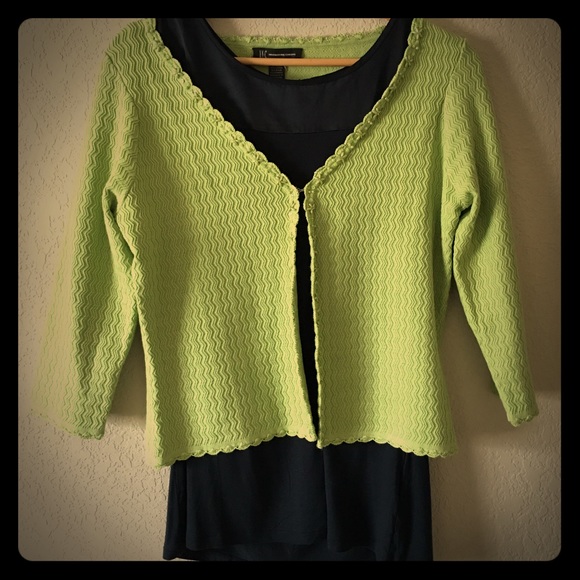 NWT Lime Green INC Cardigan