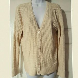 Jean Pierre Cream colored  boyfriend cardigan