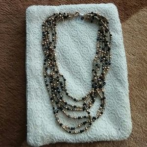 Multi layered mixed bead necklace. NWT