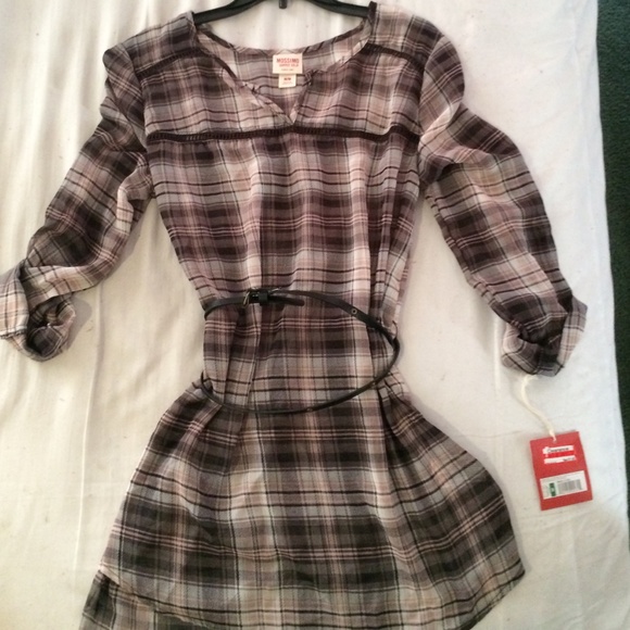 Brand-new with tags and sheer top with belt