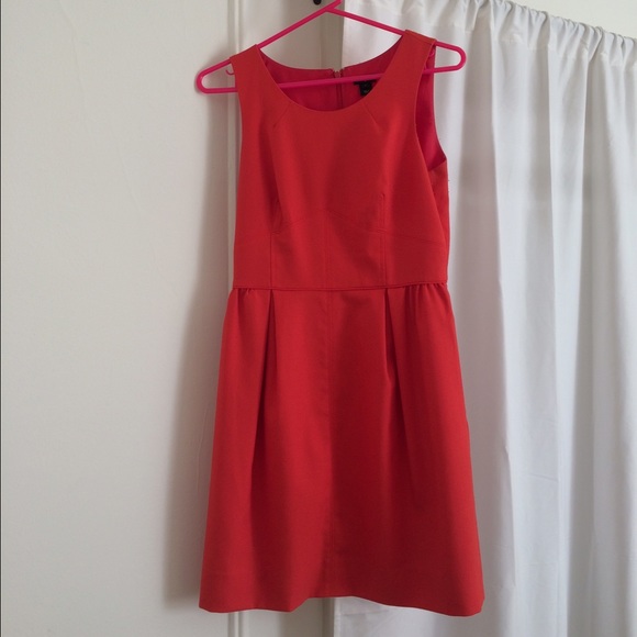 J Crew Factory pleated shift dress in wool flannel