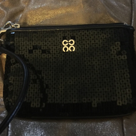 Authentic coach sequined wristlet