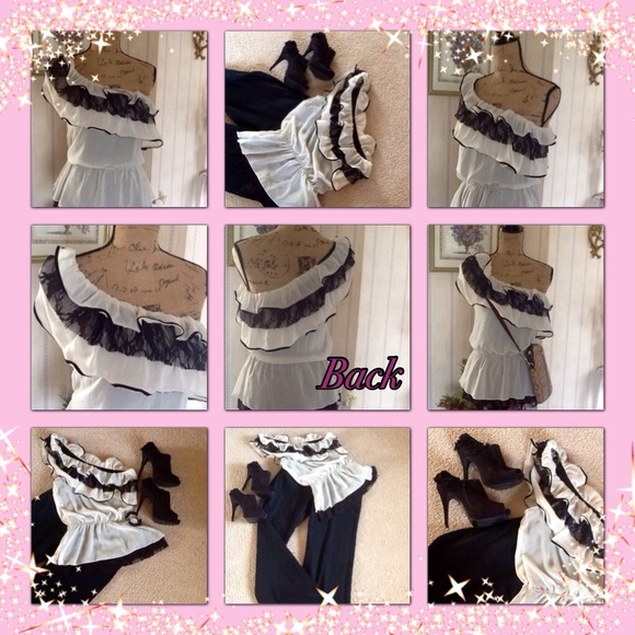 One-Shoulder "LACE" peplum 🌺top - Picture 3 of 4