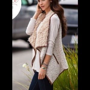 Faux shearling vest new with tags