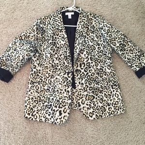 Chico's Leopard Blazer Size 2 (size 12)
