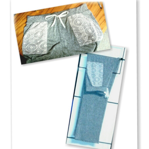 Vanity Room  Lace Trim Lounge Pajama Pant, L