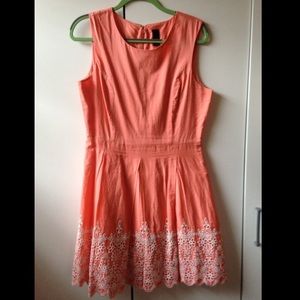 Peach party dress.