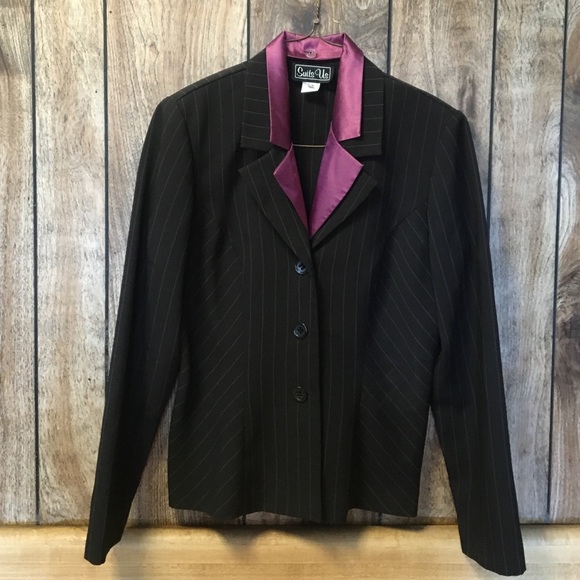Purple pinstripe suit