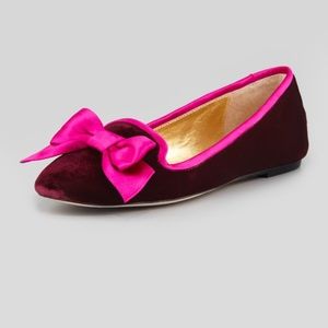 Kate spade plum velvet flats