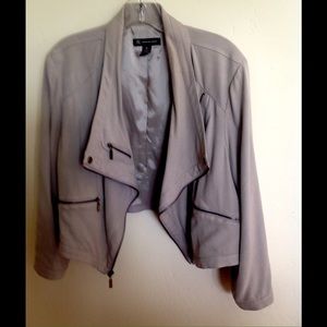 INC beige moto jacket. Gently used, size XL
