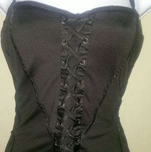 Forever 21, sexy tuxedo style black dress