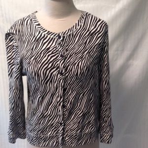 Zebra striped lightweight jacket
