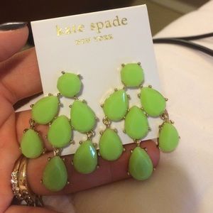 Kate spade chandelier earrings - lime green NWT