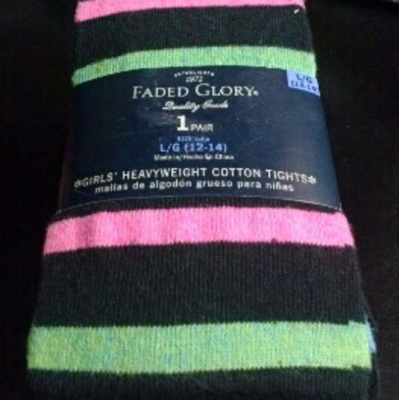Tights Black striped neon