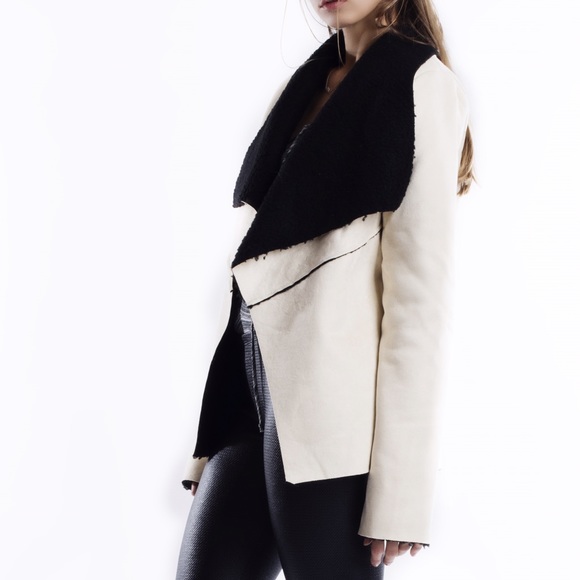 LOWEST Faux Suede Shearling Lined Jacket - Picture 3 of 4