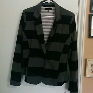 Fitted Striped Sweatshirt Blazer - Marc and Riley