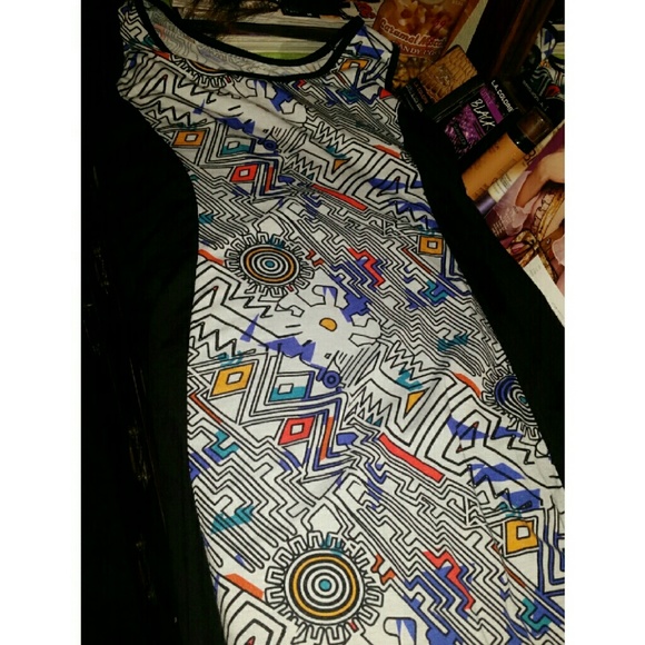 Abstract Bodycon Dress