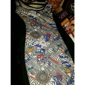 Abstract Bodycon Dress