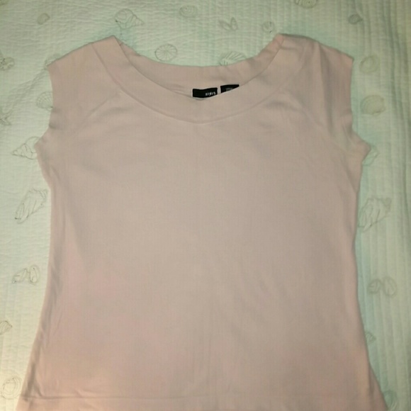Cute pale pink boatneck top - size L!