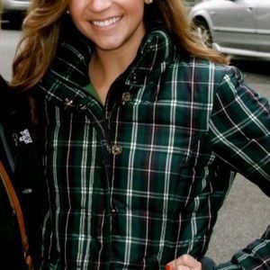 Plaid Jacket w/ Detachable Fur Hood