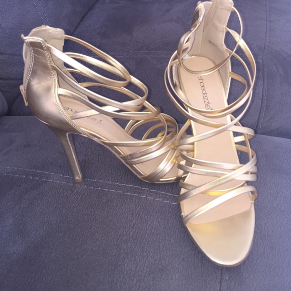 Gold Strappy Heels