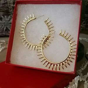✔️SOLD "Spiketastic" NEW! Spiked Hoop Earrings