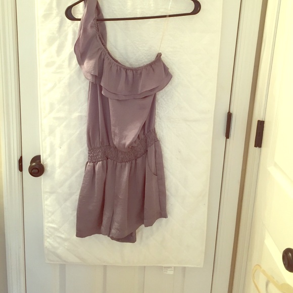 Silver one shoulder romper
