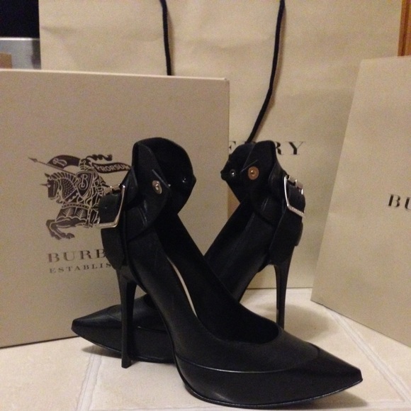 Burberry Shoes - Army Buckle Burberry Heels