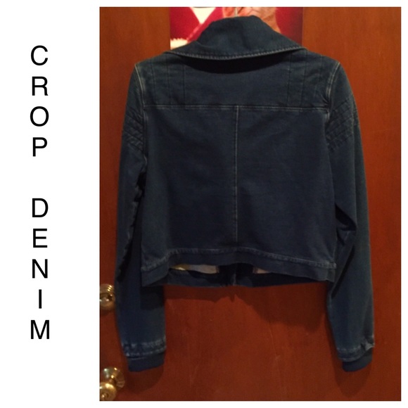 ✂️Sale C&C California Crop Denim Motorcycle Jacket - Picture 2 of 4