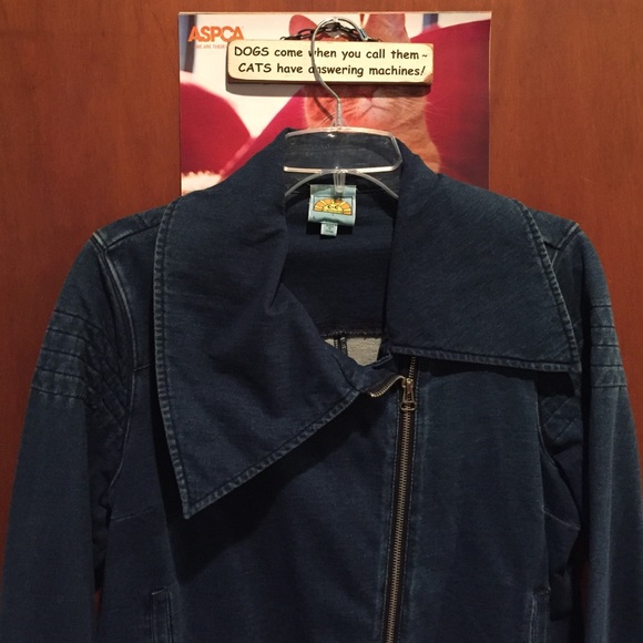 ✂️Sale C&C California Crop Denim Motorcycle Jacket - Picture 4 of 4