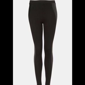TopShop Faux Leather Panel Leggings. Size 4